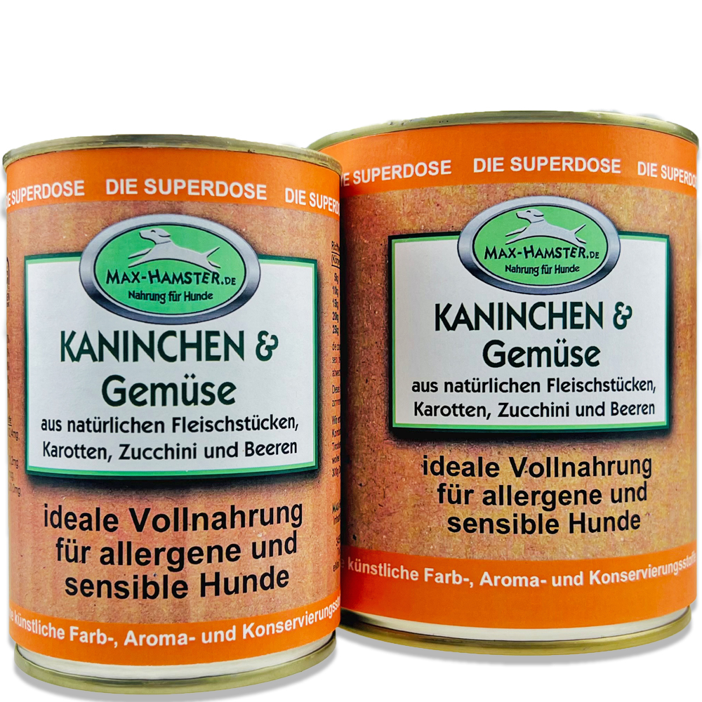 Kaninchen und Gemüse   Premium Dosenmenü