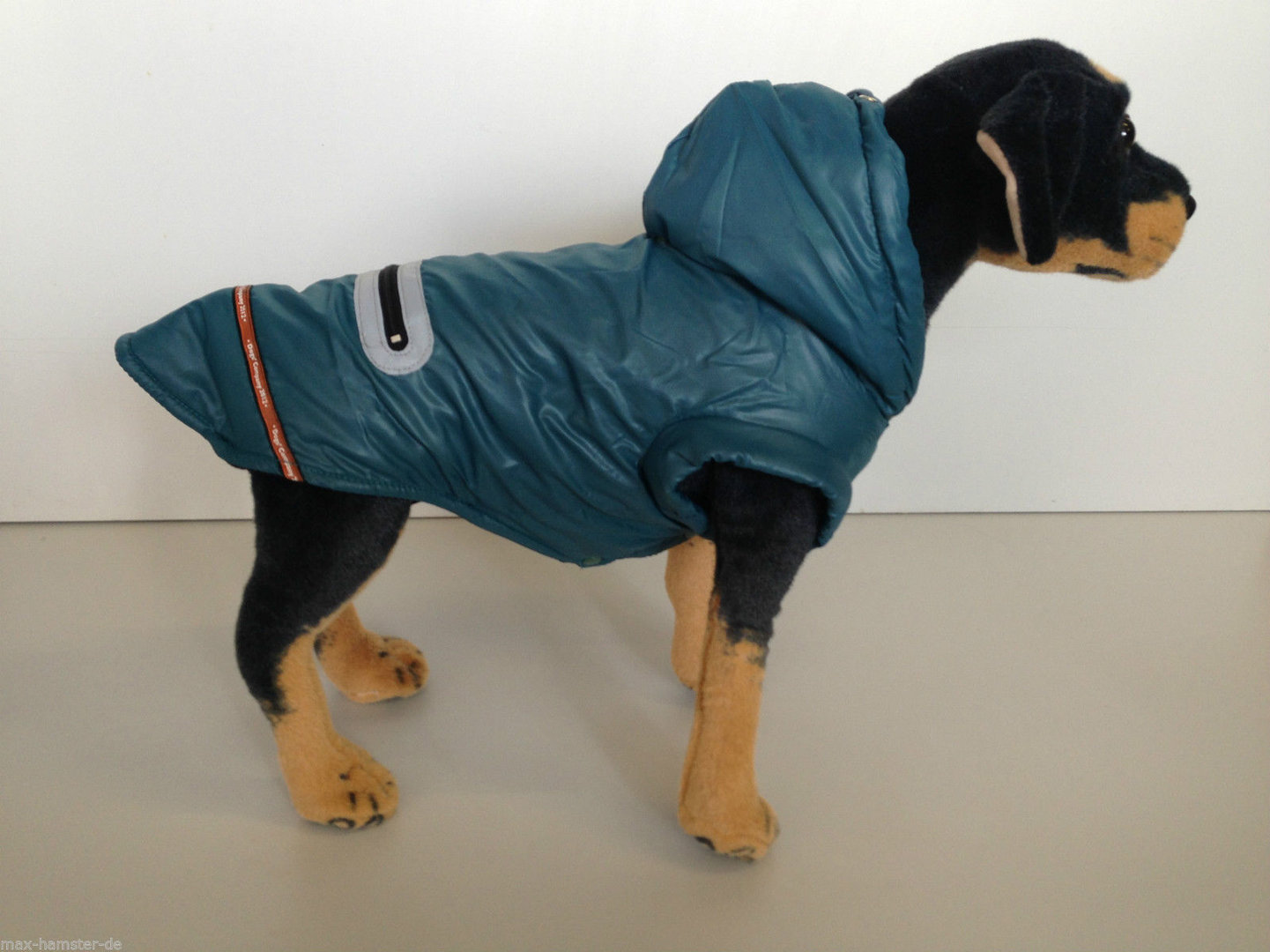 Hundemantel Regenmantel türkis Rückenlänge20cm Max Hamster
